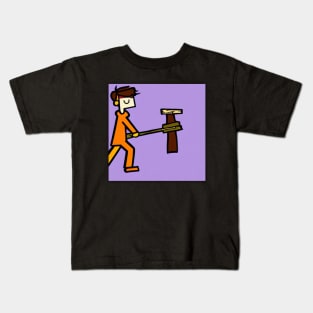 White Stick Figure Kids T-Shirt